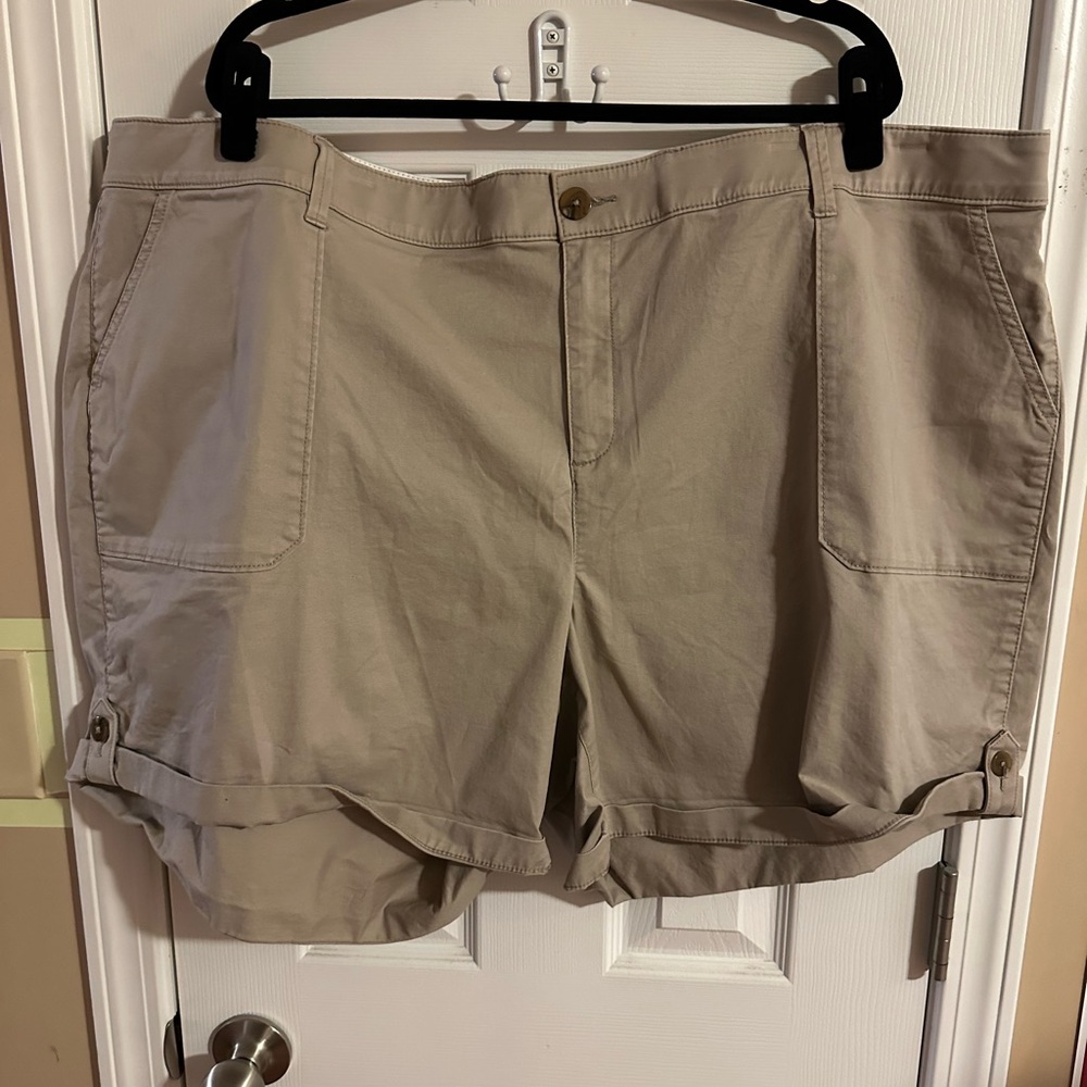 Lane Bryant Women's Cargo Shorts in Tan